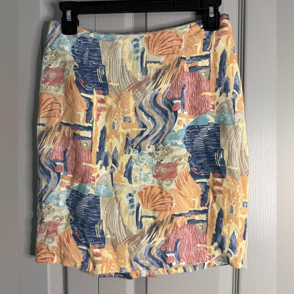 Vintage- Abstract Print Skirt